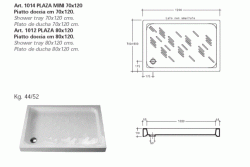 PIATTO DOCCIA H10 120X80